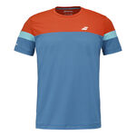Babolat Kleding Babolat Crew Neck T-shirt Heren - donkerblauw, oranje