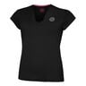 Crew V-Neck T-shirt Dames-Zwart