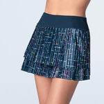 Lucky in Love Kleding Lucky in Love Lovin' Boucle Pleated Rok Dames - donkerblauw, veelkleurig