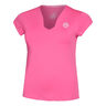 Bella 2.0 Tech V-Neck T-shirt Dames-Pink,Wit