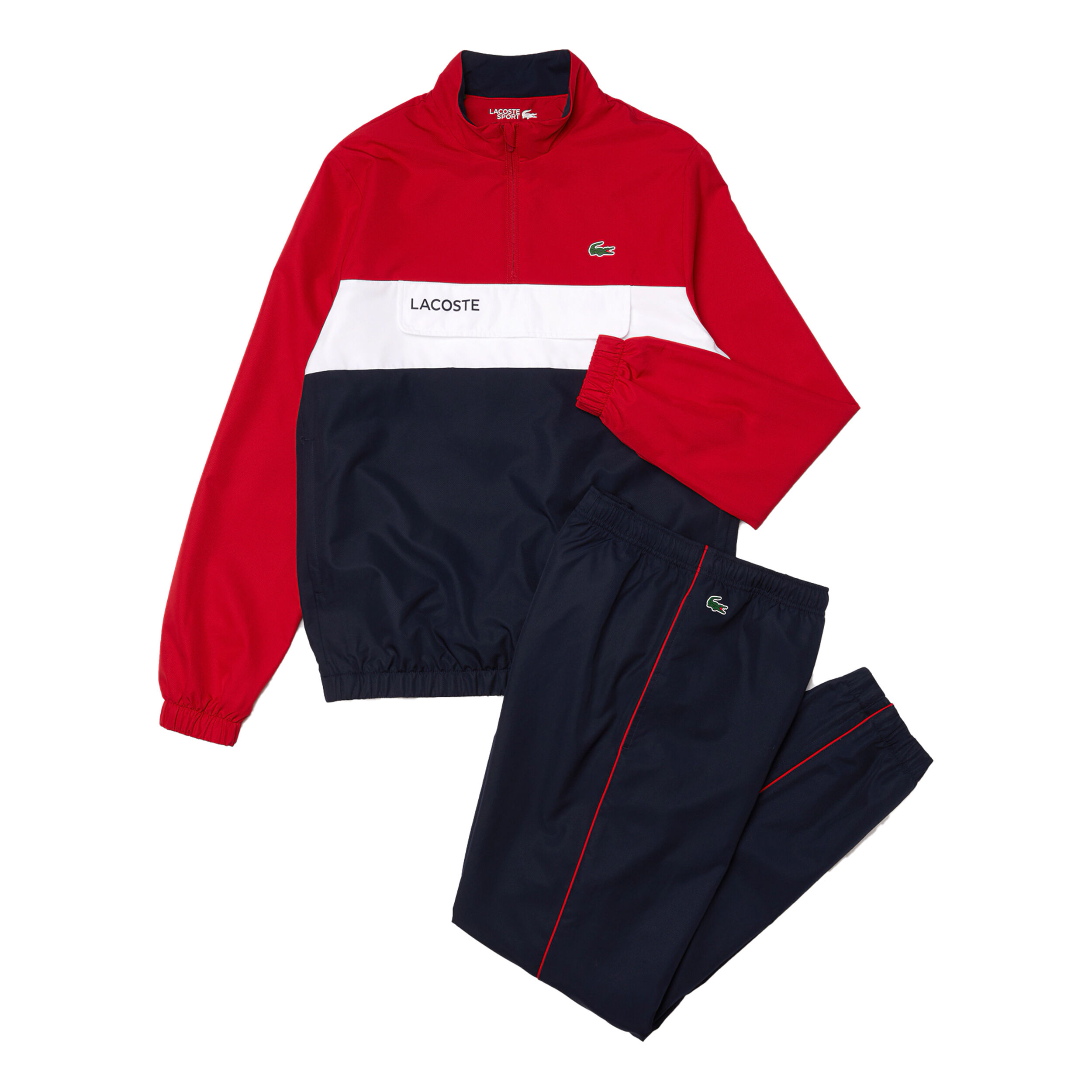Lacoste trainingspak rood online