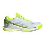 adidas Padel schoenen adidas Crazyquick LS Padel Schoen Dames-Wit,Neongeel