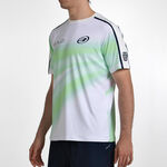 Bullpadel T-shirt Bullpadel DINENNO 26V T-shirt Heren - wit, groen