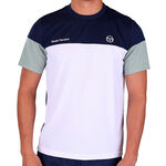 Sergio Tacchini Tenniskleding Sergio Tacchini Prave 024 PL T-shirt Heren - donkerblauw, wit