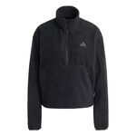 adidas Kleding adidas Fleece Half-Zip Sweatshirt Dames-zwart