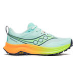Saucony Trailschoen Saucony Peregrine 16 Trailschoen Dames-turkoois, neongeel
