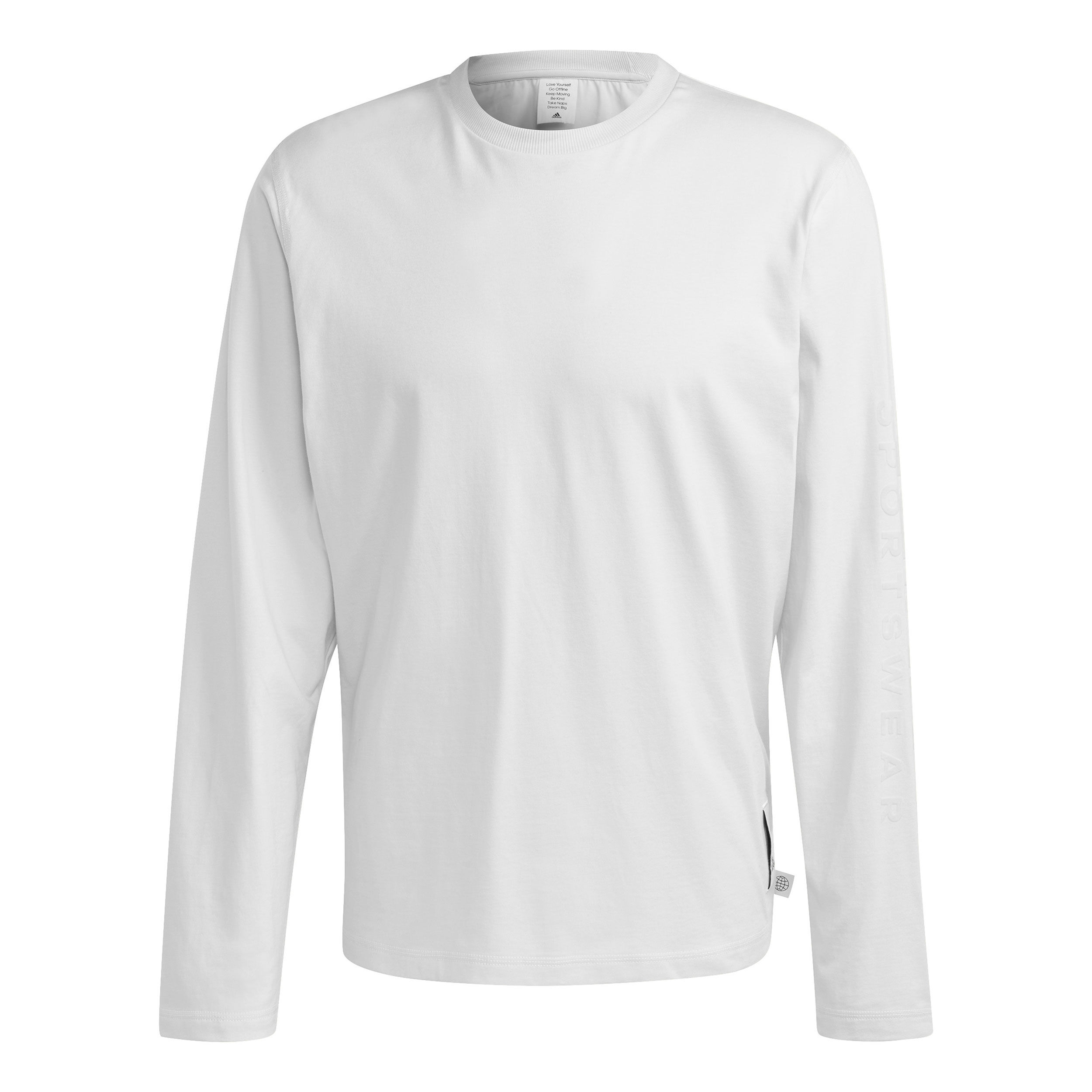 Witte longsleeve heren clearance