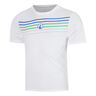 Trainings Stripe T-shirt Heren - wit, oranje