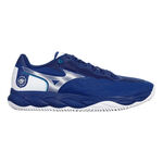 Mizuno Tennisschoenen Mizuno Wave Enforce Court Gravelschoen Heren - blauw, wit