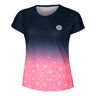 Colortwist Capsleeve T-shirt Dames-Pink,Donkerblauw
