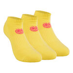 BIDI BADU Kleding BIDI BADU Leana No Show Tech Sportsokken Verpakking 3 Stuks Dames-Geel,Pink