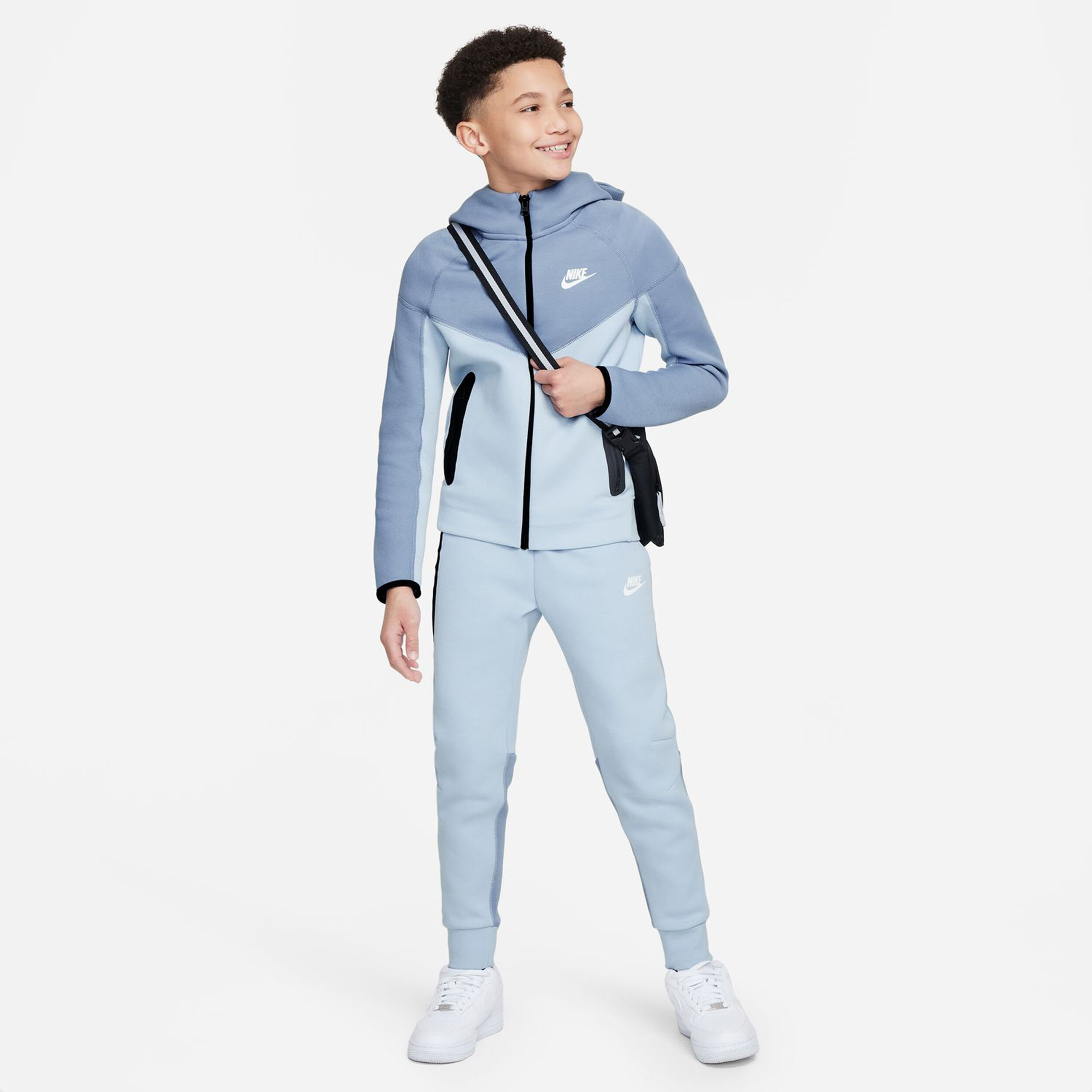 Buy Nike Tech Fleece Full Zip Sportjas Jongens Lichtblauw Grijs online Tennis Point BE