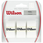 Wilson Overgrips Wilson Pro Overgrip Perforated Verpakking 3 Stuks-Wit