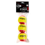 Dunlop Tennisballen Dunlop Mini Tennis (Stage 3) Red Zak Met 3 Stuks