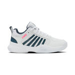K-Swiss Tennisschoenen K-Swiss Court Express 2 Tennisschoen Tapijt Kinderen-Wit,Petrolblauw