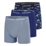 Björn Borg Kleding Björn Borg Cotton Stretch Boxer 3P Boxershort Heren-Blaugrau,Blauw