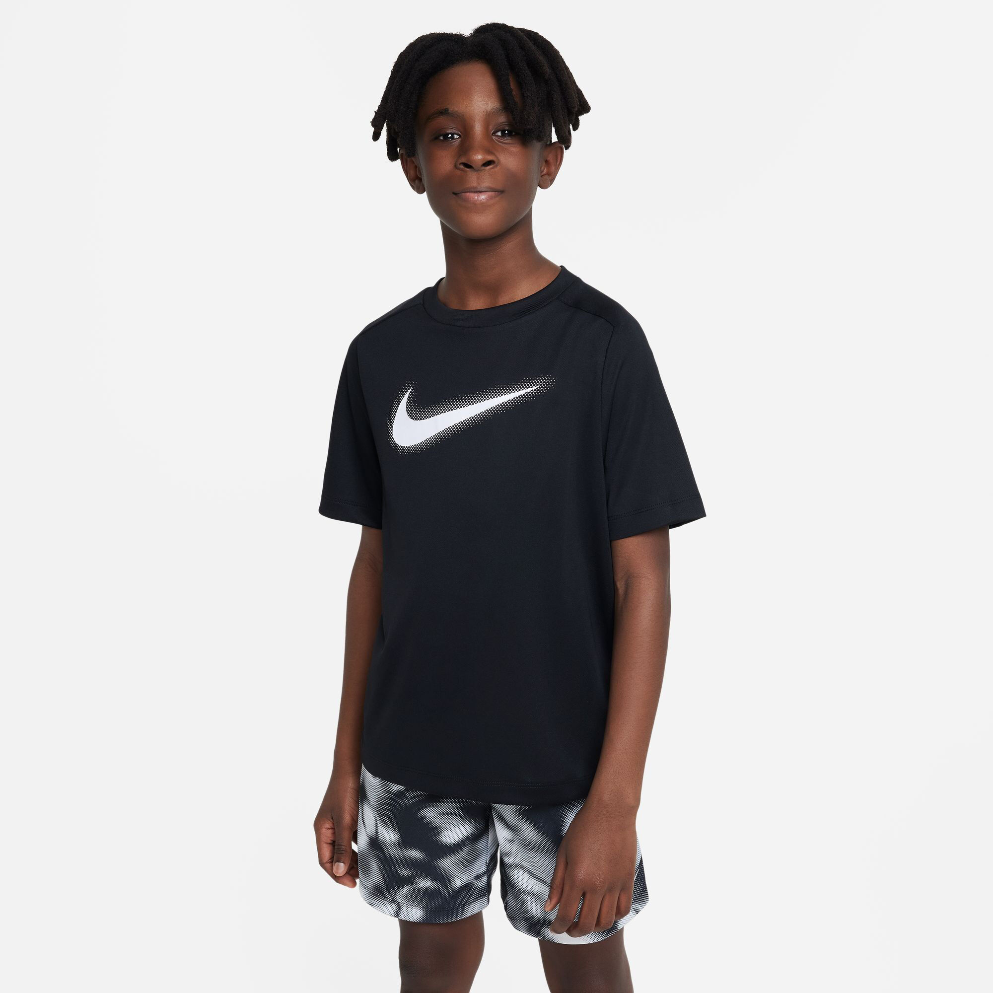 Buy Nike Dri Fit Graphic T shirt Jongens Zwart Wit online Tennis Point BE