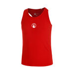 Quiet Please Tenniskleding Quiet Please Racerback Tanktop Meisjes-Rood,Wit
