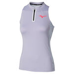 Mizuno Tenniskleding Mizuno Daybreakers Printed Tanktop Dames-lichtblauw