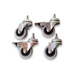 Gamma Technische uitrusting Gamma Rollen Set F&uuml;r Standard Standvoet-Zilver,Zwart