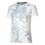 Mizuno Tenniskleding Mizuno Daybreakers Shadow Graphic T-shirt Heren-Wit,Grijs