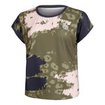 BIDI BADU Kleding BIDI BADU Pure Wild Capsleeve T-shirt Dames-Olijf,Veelkleurig