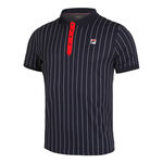 Fila Kleding Fila Stripes Polo Heren-Donkerblauw,Rood