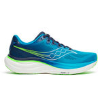 Saucony Neutrale schoen Saucony Ride 19 Neutrale schoen Heren-blauw, neongroen
