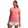 Tech Twist T-shirt Dames-rood, wit
