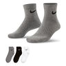 Everyday Lightweight Tennissokken Verpakking 3 stuks Unisex - grijs, zwart
